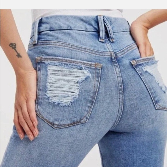 Good American Good Legs Straight High Rise Jeans in Indigo205 GLSNF740OP Size 31 - Picture 2 of 9